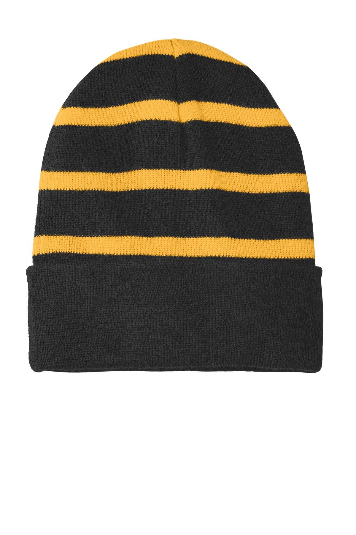 Sport-Tek Striped Beanie with Solid Band. STC31 - Dresses Max