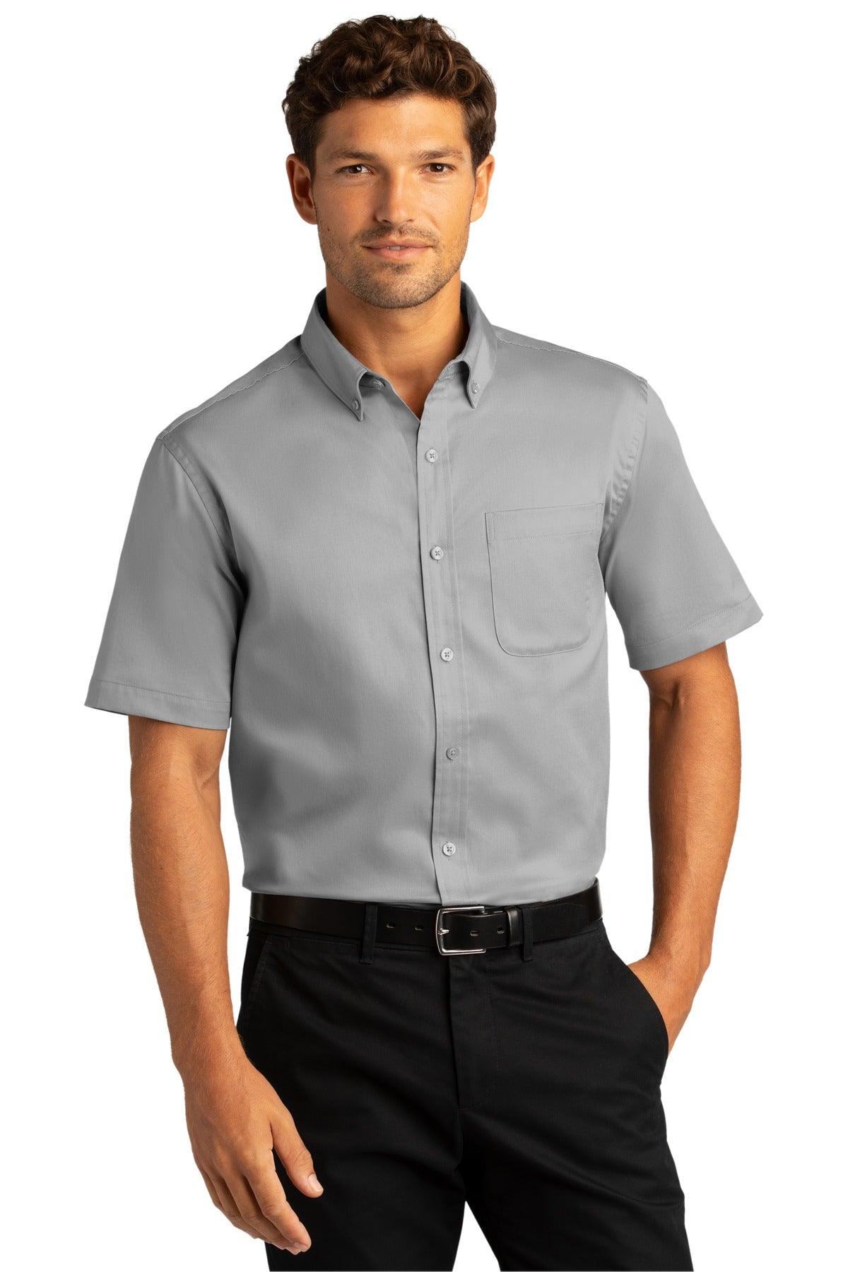 Port Authority Short Sleeve SuperPro React Twill Shirt. W809 - Dresses Max