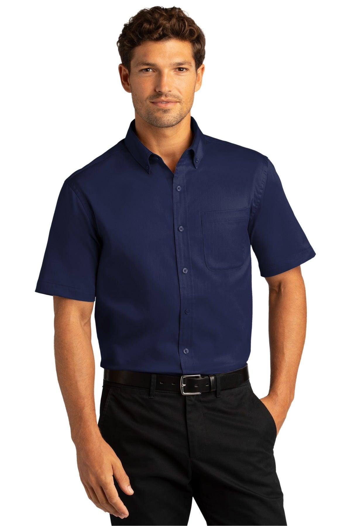 Port Authority Short Sleeve SuperPro React Twill Shirt. W809 - Dresses Max