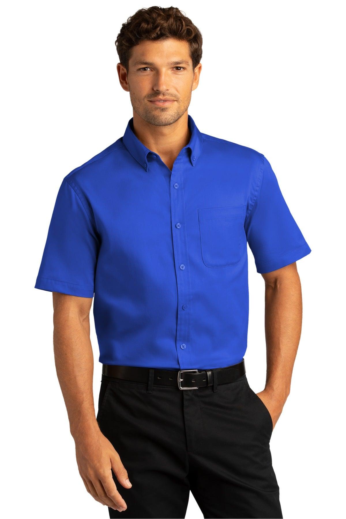 Port Authority Short Sleeve SuperPro React Twill Shirt. W809 - Dresses Max