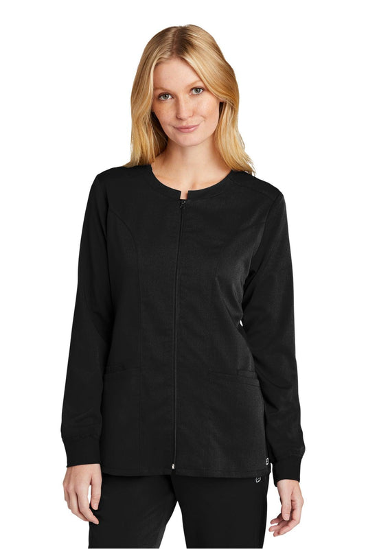 WonderWink Women's Premiere Flex Full-Zip Scrub Jacket WW4088 - Dresses Max