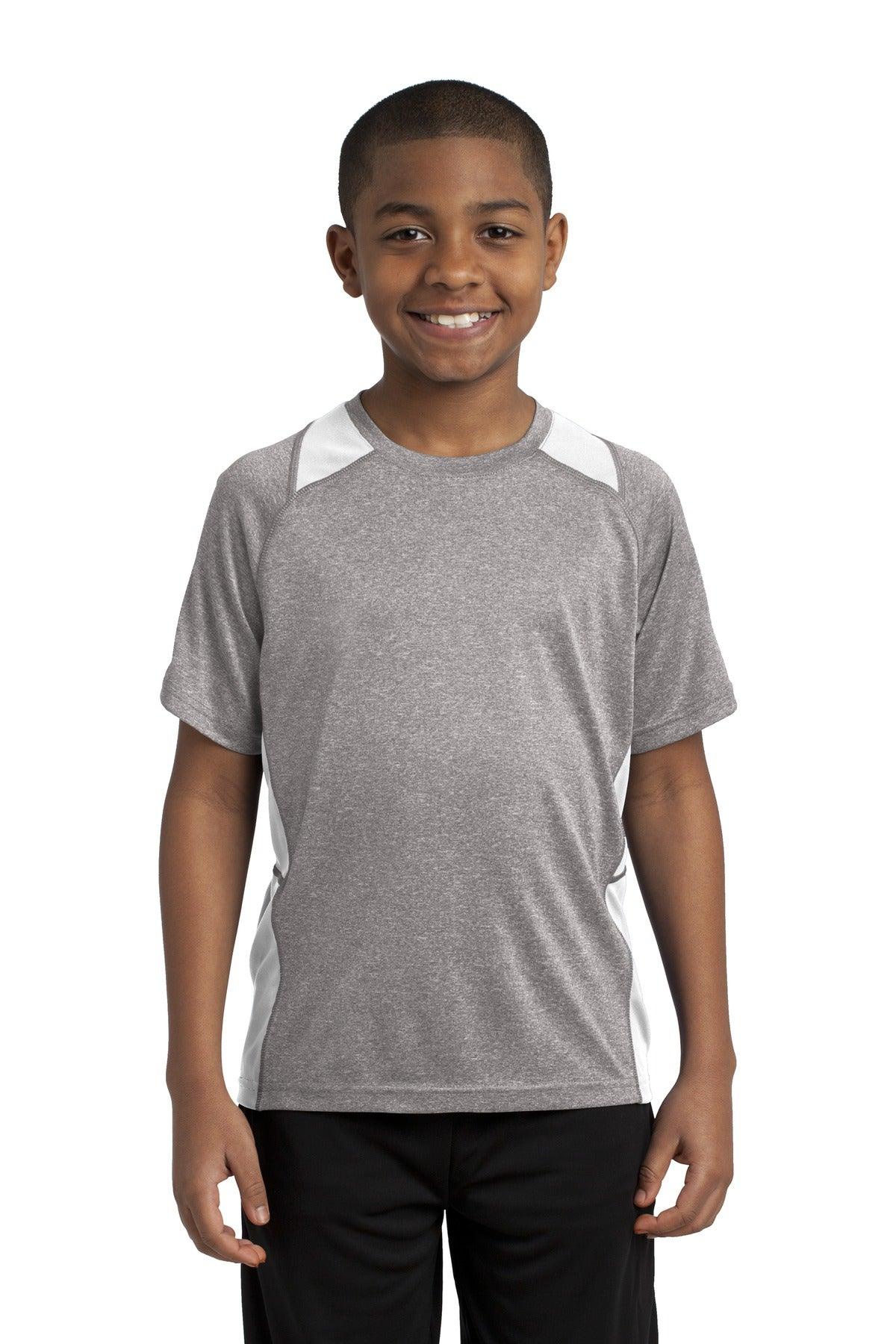 Sport-Tek Youth Heather Colorblock Contender Tee. YST361 - Dresses Max