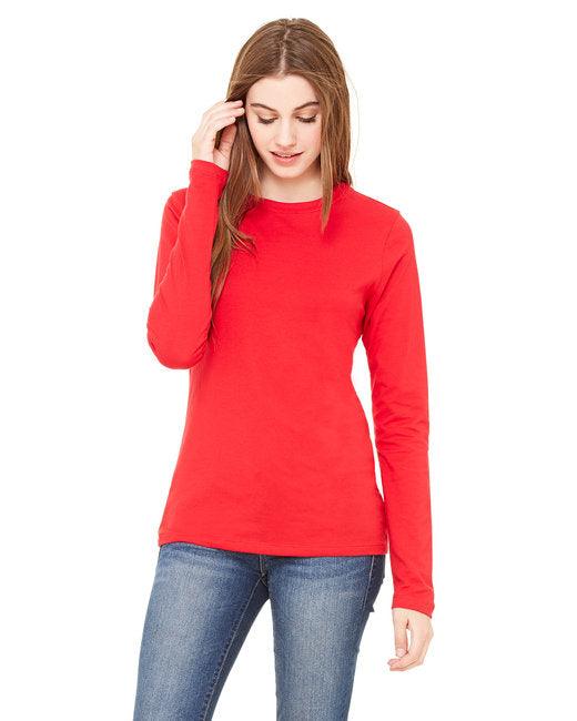 Bella + Canvas Ladies' Jersey Long-Sleeve T-Shirt B6500 - Dresses Max