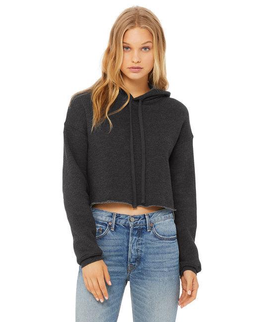 Bella + Canvas Ladies' Cropped Fleece Hoodie B7502 - Dresses Max