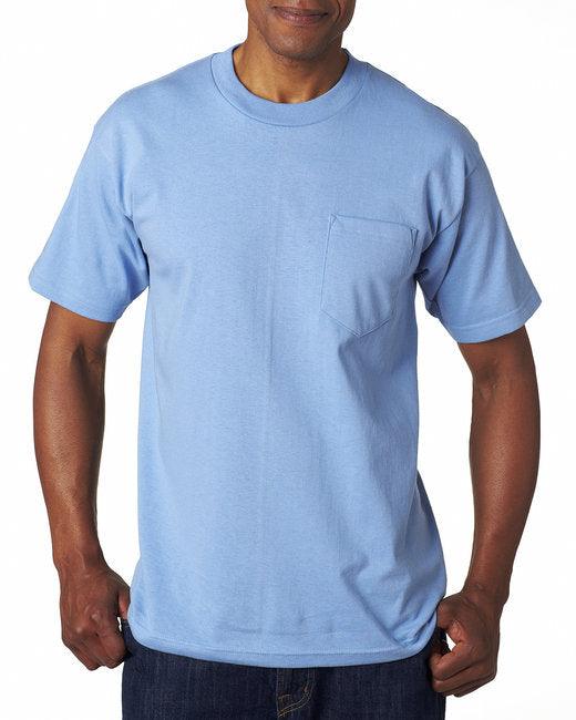 Bayside Adult 6.1 oz., 100% Cotton Pocket T-Shirt BA7100 - Dresses Max