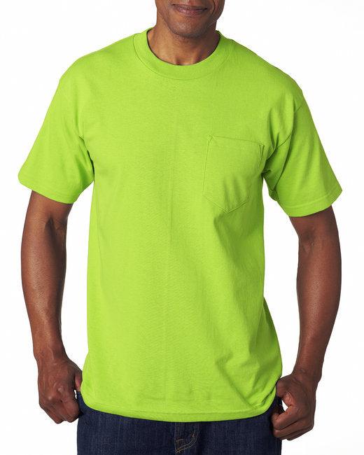 Bayside Adult 6.1 oz., 100% Cotton Pocket T-Shirt BA7100 - Dresses Max