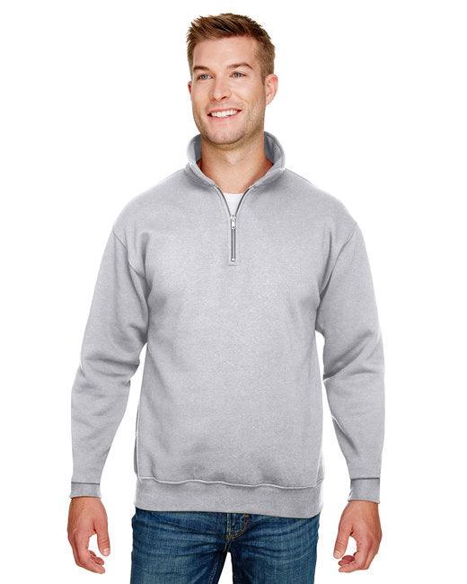 Bayside Unisex 9.5 oz., 80/20 Quarter-Zip Pullover Sweatshirt BA920 - Dresses Max