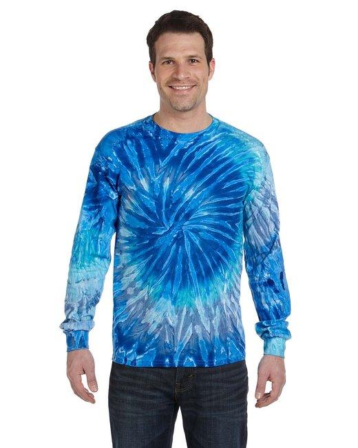 Tie-Dye Adult 5.4 oz. 100% Cotton Long-Sleeve T-Shirt CD2000 - Dresses Max