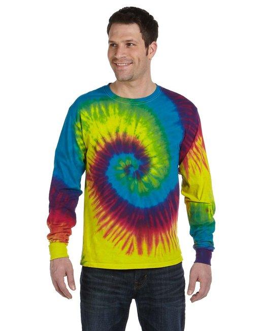 Tie-Dye Adult 5.4 oz. 100% Cotton Long-Sleeve T-Shirt CD2000 - Dresses Max