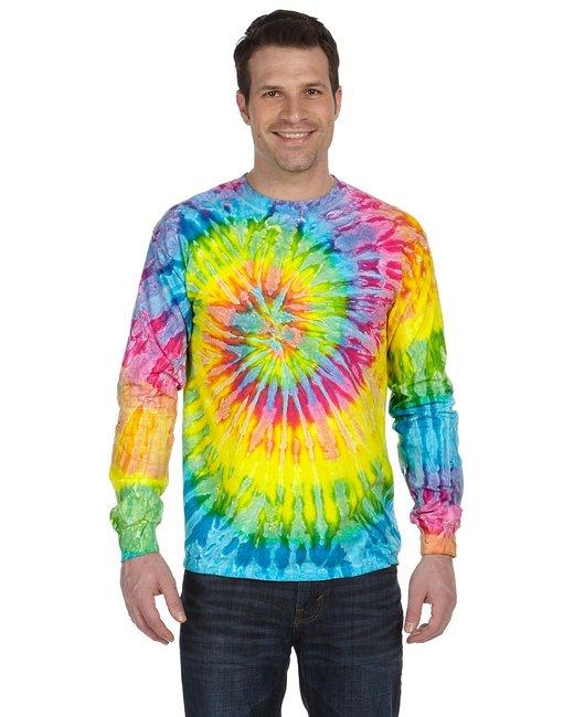 Tie-Dye Adult 5.4 oz. 100% Cotton Long-Sleeve T-Shirt CD2000 - Dresses Max