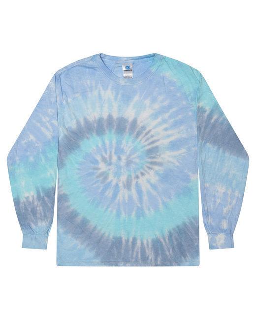 Tie-Dye Adult 5.4 oz. 100% Cotton Long-Sleeve T-Shirt CD2000 - Dresses Max