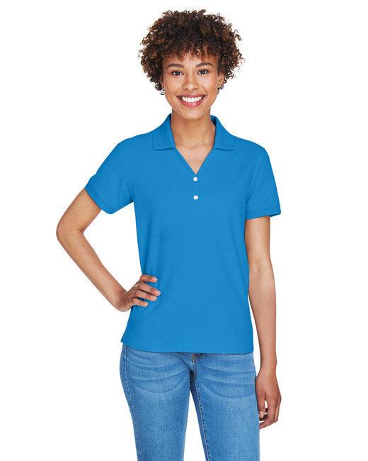 Devon & Jones Ladies' Pima Piqu Y-Collar Polo D100W - Dresses Max