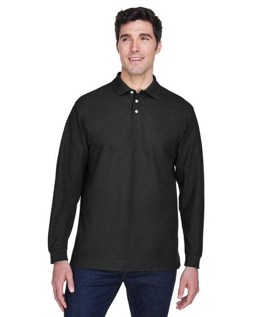 Devon & Jones Men's Pima Piqu Long-Sleeve Polo D110 - Dresses Max