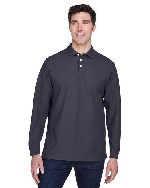 Devon & Jones Men's Pima Piqu Long-Sleeve Polo D110 - Dresses Max