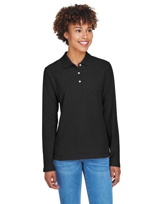 Devon & Jones Ladies' Pima Piqu Long-Sleeve Polo D110W - Dresses Max