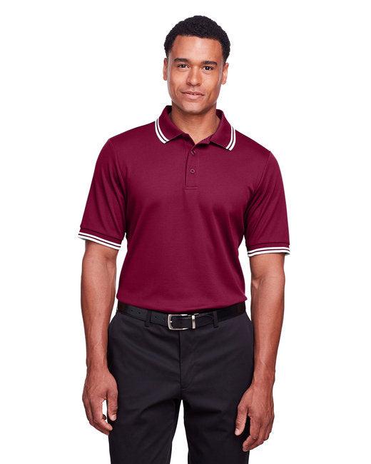 Devon & Jones Men's CrownLux Performance Plaited Tipped Polo DG20C - Dresses Max