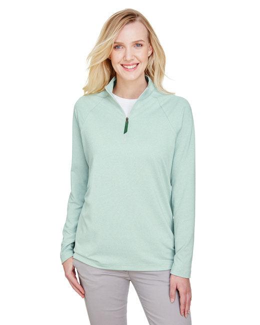 Devon & Jones CrownLux Performance Ladies' Clubhouse Micro-Stripe Quarter-Zip DG480W - Dresses Max