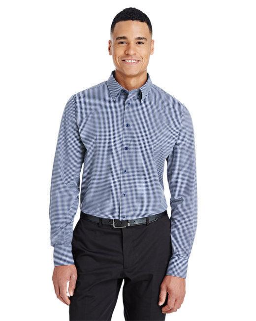 Devon & Jones CrownLux Performance Men's Tonal Mini Check Shirt DG535 - Dresses Max