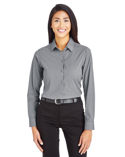 Devon & Jones CrownLux Performance Ladies' Tonal Mini Check Shirt DG535W - Dresses Max