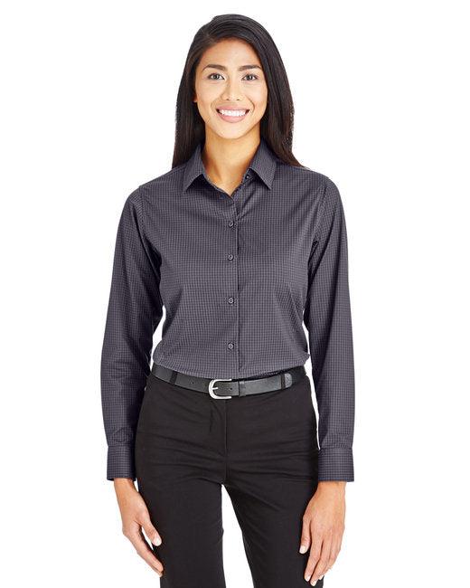 Devon & Jones CrownLux Performance Ladies' Tonal Mini Check Shirt DG535W - Dresses Max