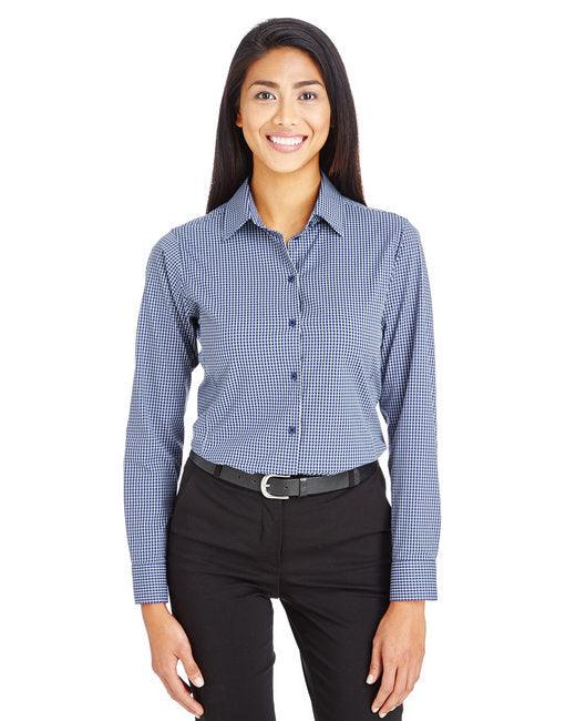 Devon & Jones CrownLux Performance Ladies' Tonal Mini Check Shirt DG535W - Dresses Max