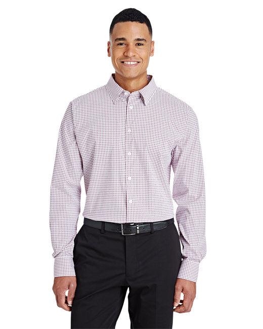 Devon & Jones CrownLux Performance Men's Micro Windowpane Shirt DG540 - Dresses Max