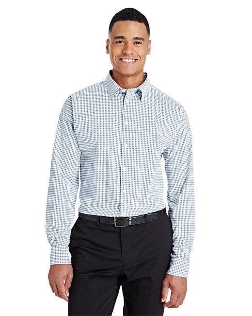 Devon & Jones CrownLux Performance Men's Micro Windowpane Shirt DG540 - Dresses Max