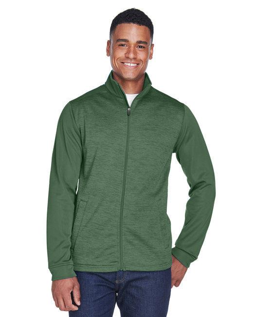 Devon & Jones Men's Newbury Colorblock M lange Fleece Full-Zip DG796 - Dresses Max