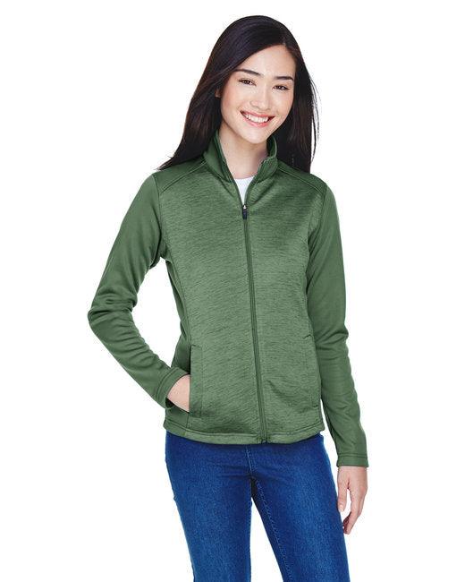 Devon & Jones Ladies' Newbury Colorblock M lange Fleece Full-Zip DG796W - Dresses Max