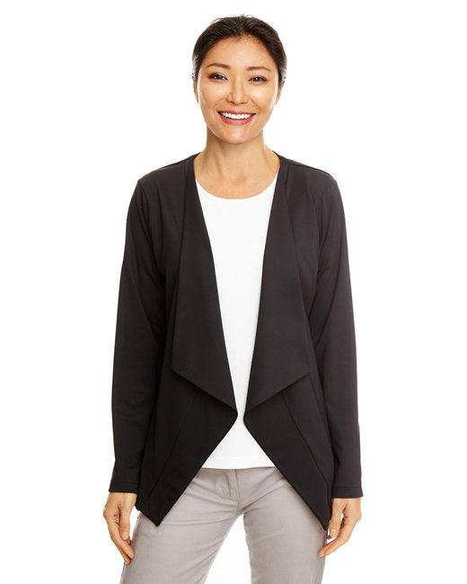 Devon & Jones Ladies' Perfect Fit Draped Open Blazer DP465W - Dresses Max