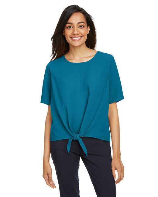 Devon & Jones Ladies' Perfect Fit Tie-Front Blouse DP617W - Dresses Max