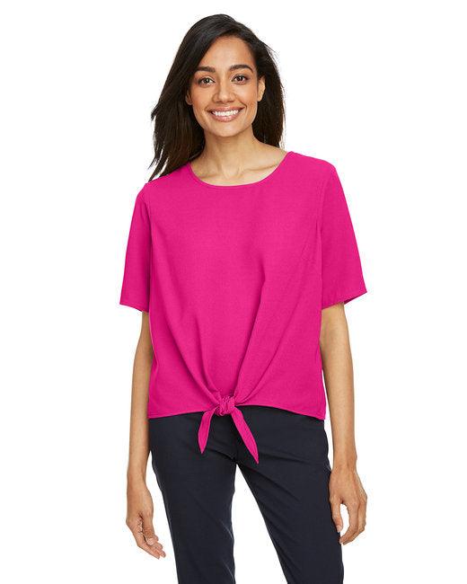 Devon & Jones Ladies' Perfect Fit Tie-Front Blouse DP617W - Dresses Max