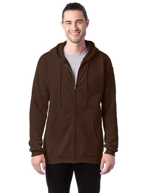 Hanes Adult 9.7 oz. Ultimate Cotton® 90/10 Full-Zip Hooded Sweatshirt F280 - Dresses Max