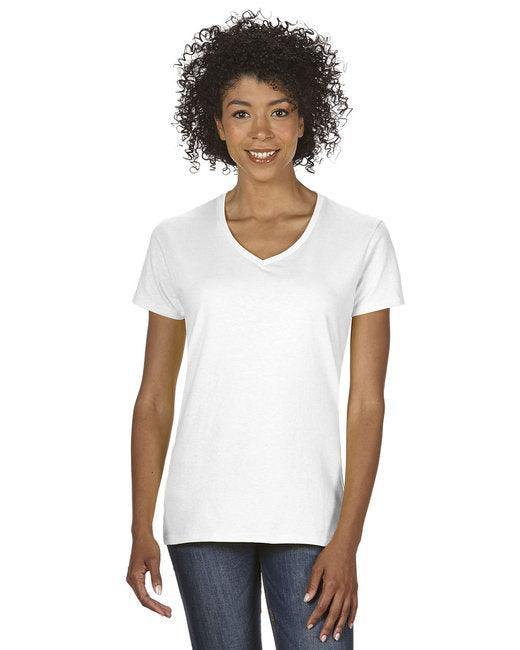 Gildan Ladies' Heavy Cotton™ V-Neck T-Shirt G500VL - Dresses Max