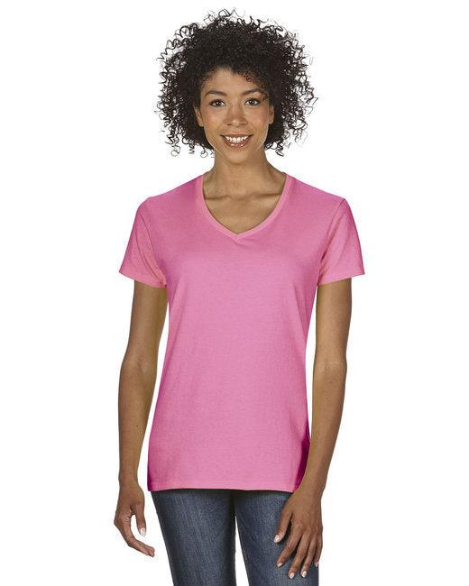 Gildan Ladies' Heavy Cotton™ V-Neck T-Shirt G500VL - Dresses Max