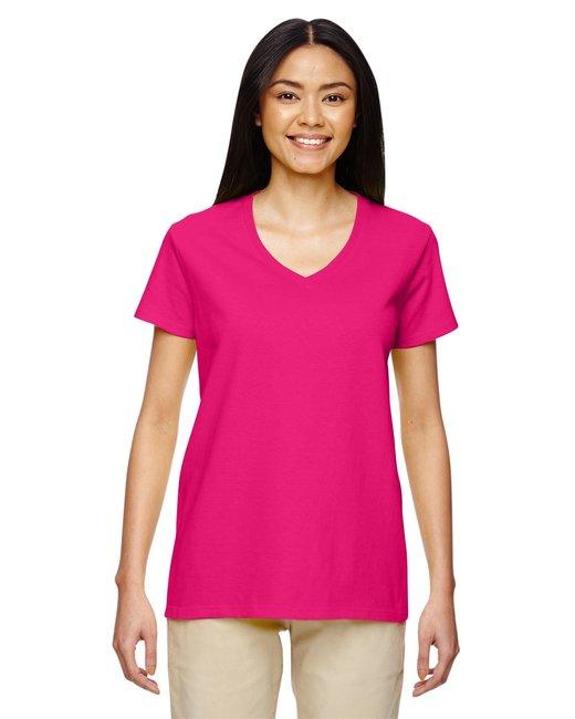 Gildan Ladies' Heavy Cotton™ V-Neck T-Shirt G500VL - Dresses Max