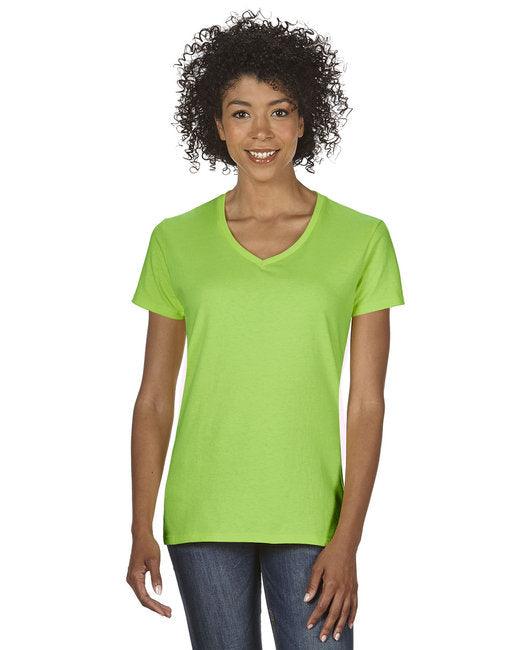 Gildan Ladies' Heavy Cotton™ V-Neck T-Shirt G500VL - Dresses Max