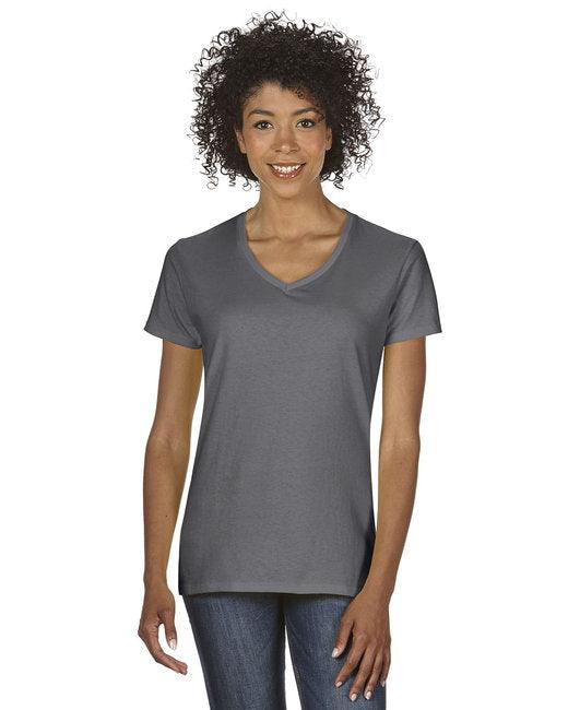 Gildan Ladies' Heavy Cotton™ V-Neck T-Shirt G500VL - Dresses Max