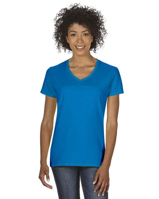 Gildan Ladies' Heavy Cotton™ V-Neck T-Shirt G500VL - Dresses Max