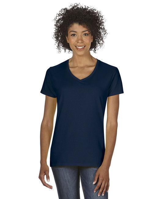 Gildan Ladies' Heavy Cotton™ V-Neck T-Shirt G500VL - Dresses Max