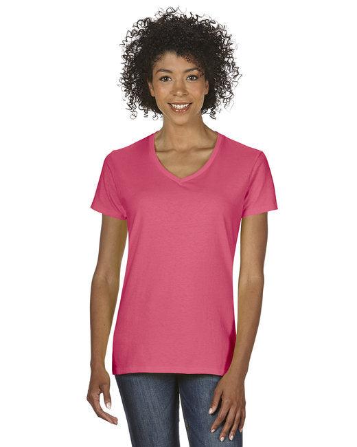 Gildan Ladies' Heavy Cotton™ V-Neck T-Shirt G500VL - Dresses Max