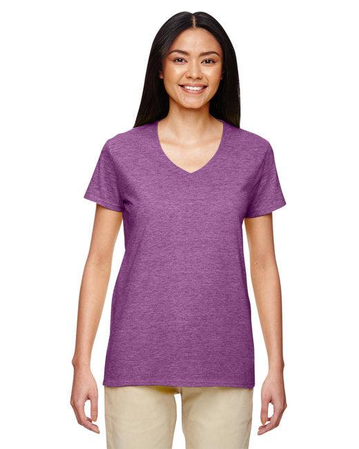 Gildan Ladies' Heavy Cotton™ V-Neck T-Shirt G500VL - Dresses Max