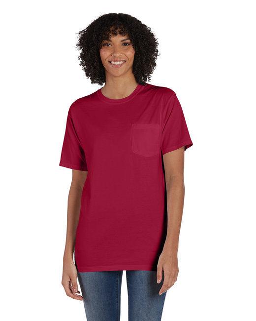 ComfortWash by Hanes Unisex Garment-Dyed T-Shirt with Pocket GDH150 - Dresses Max