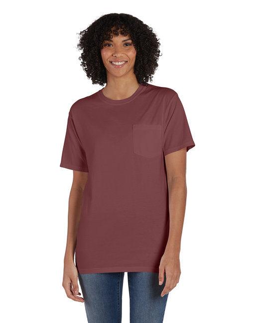 ComfortWash by Hanes Unisex Garment-Dyed T-Shirt with Pocket GDH150 - Dresses Max