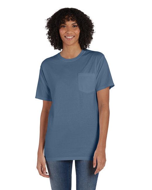 ComfortWash by Hanes Unisex Garment-Dyed T-Shirt with Pocket GDH150 - Dresses Max