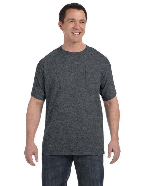 Hanes Men's Authentic-T Pocket T-Shirt H5590 - Dresses Max