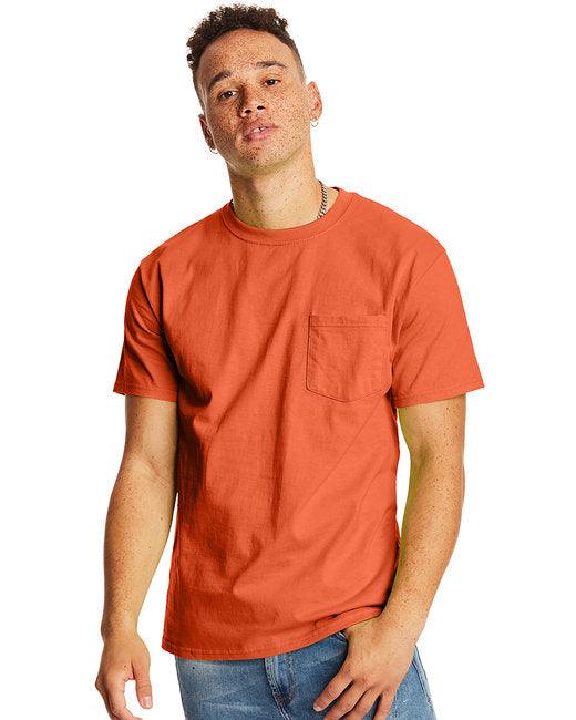 Hanes Men's Authentic-T Pocket T-Shirt H5590 - Dresses Max