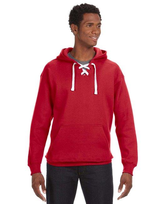 J America Adult Sport Lace Hooded Sweatshirt JA8830 - Dresses Max