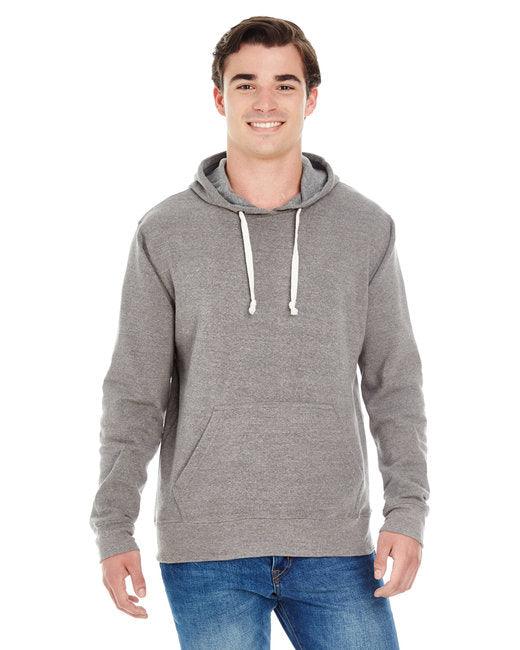 J America Adult Triblend Pullover Fleece Hooded Sweatshirt JA8871 - Dresses Max