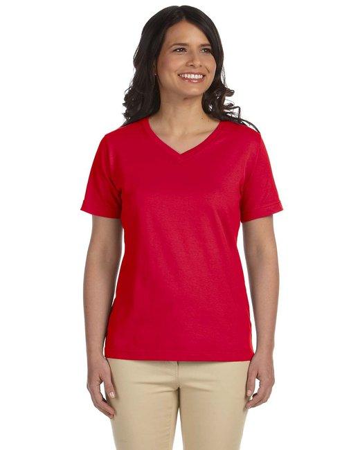 LAT Ladies' Premium Jersey V-Neck T-Shirt L-3587 - Dresses Max